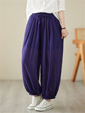 Women's Cotton Linen Zen Yoga Lantern Pants