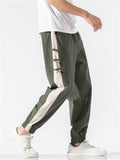 Male Chic Design Contrast Color Comfort Pants