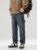 Trendy Patch Streetwear Straight Leg Jeans for Men