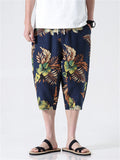 Men's Holiday Print Drawstring Summer Casual Shorts