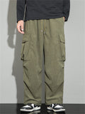 Men's Autumn Corduroy Multi-Pocket Drawstring Cargo Pants