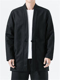 Men's Chinese Style Linen Cotton Knot Button Jacket