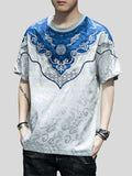 Auspicious Clouds Dragon Embroidery Vintage Shirt for Men