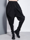 Hip-Hop Front Pocket Loose Harem Pants for Women