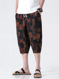 Men's Holiday Print Drawstring Summer Casual Shorts