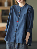 Women's Casual Multicolor Button Long Sleeve Shirt