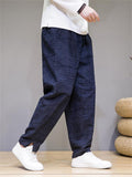 Male Chinese Style Jacquard Trendy Baggy Pants