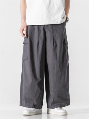 Men's Leisure Workwear Multi-Pocket Straight Leg Pants