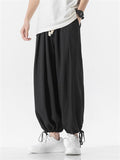 Male Stylish Lightweight Cotton Linen Summer Drawstring Pants