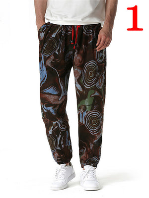 Personalized Printed Front Drawstring Men's Casual Jogger Sweatpants