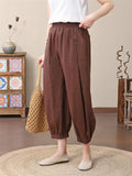 Spring Summer Women's Loose Thin Elastic Pants