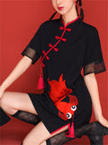 Women's Little Goldfish Embroidered Cheongsam Dresses