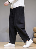 Male Chinese Style Jacquard Trendy Baggy Pants