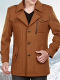 Male Stylish Wool Blend Removable Inner Liner Jacket