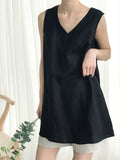 Female Lightweight Simple V-Neck Sleeveless Vest Shirts