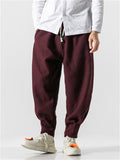 Men's Trendy Textured Thickened Faux Woolen Harem Pants