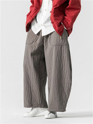 Male Winter Fleece Lined Casual Oversized Pants