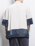 Chinese Style Taoist Robe Men's 3/4 Sleeve Shirts