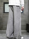 Men's Corduroy Leisure Drawstring Wide Leg Pants