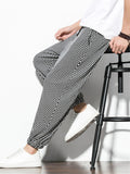 Men's Fashionable Two Color Checkered Pattern Pants