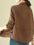 Women's Temperament Rhombus Checked Slimming Jacket