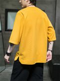 Casual Pure Color Loose Summer Shirt for Male