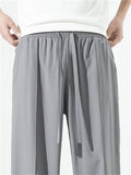 Men's Summer Wear Silky Texture Breathable Casual Long Pants