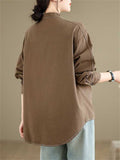 Women's Stand-Up Collar Pocket Wear-resistant Shirts