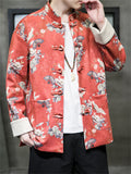 Casual Printed Faux Suede Tang Suit Jackets for Men