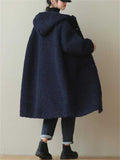 Women's Plain Long-sleeved Mid-length Faux Lambswool Coats