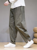 Spring Autumn Men's Fashionable Drawstring Striped Pants