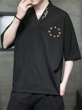 Breathable Half Sleeve Embroidered Shirts for Men