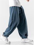 Men's Japanese Trendy Loose Solid Color Ankle-Tied Pants