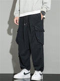 Men's Autumn Corduroy Multi-Pocket Drawstring Cargo Pants