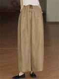 Summer Ice Silk Flowy Breathable Wide Leg Pants for Women