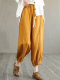 Ethnic Baggy Loose Summer Cotton Linen Pants for Women