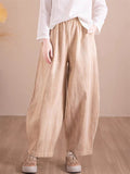 Summer Plain Loose Linen Pants for Women