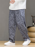 Elastic Waist Leisure Jacquard Trousers for Male