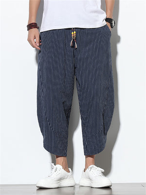 Cool & Comfy Striped Cotton Pants for Men