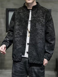 Men's Autumn Daily Wear Jacquard Tang Suit Jacket