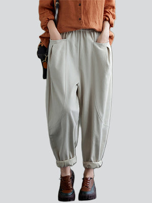 Women's Casual All Match Cozy Cotton Harem Pants