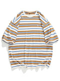 Popular Short Sleeve Striped Shirt for Male