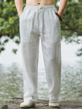 Men's Retro Summer Cotton Linen Drawstring Pants