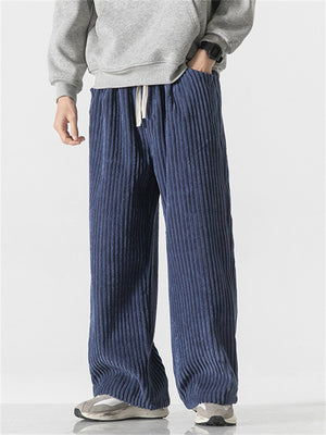 Men's Drawstring Trendy Youth Corduroy Pants