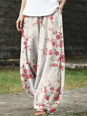 Stylish Graffiti Relaxed Printed Pants for Women