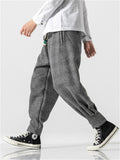 Men's Trendy Textured Thickened Faux Woolen Harem Pants