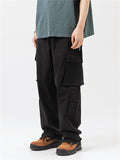 Male Trendy Skin-friendly Solid Color Cargo Pants