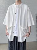 Chinese Style Cotton Linen Cozy Summer Men's Short Sleeve Shirt