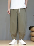 Breathable Ice Silk Ankle Tied Casual Pants for Men