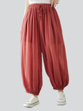 Women's Cotton Linen Zen Yoga Lantern Pants